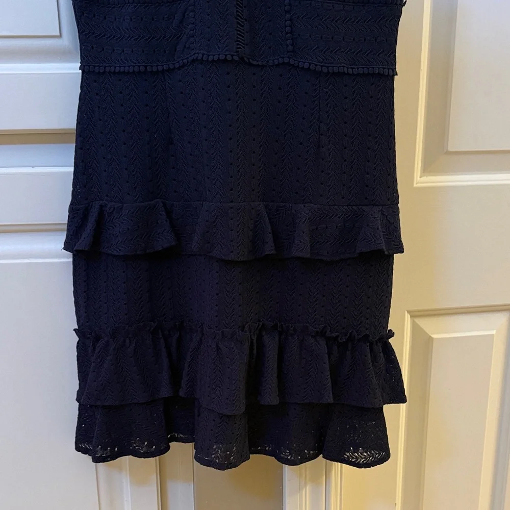 Adelyn Rae Navy Ruffle Dress - Picture 3 of 6
